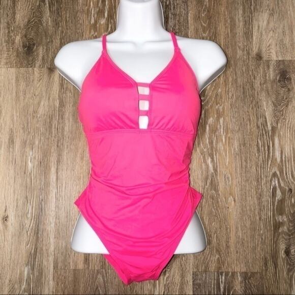 La Blanca Laddered Mio One Piece Swimsuit in Ginger 2 NWT - Picture 2 of 7